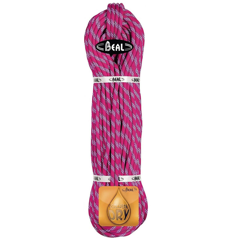 rope BEAL Cobra II 8.6mm Unicore Golden Dry Fuchsia - Outdoordream.eu